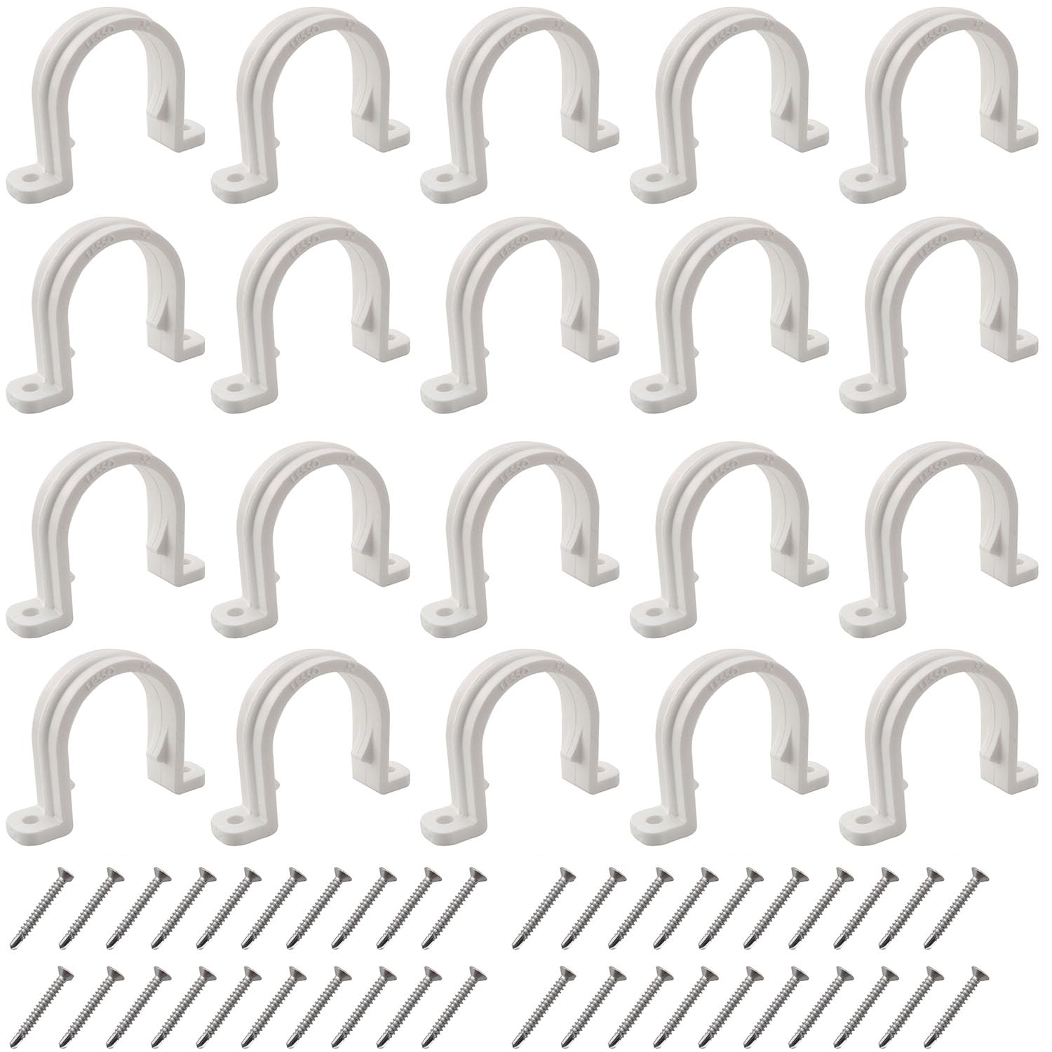 Collier de serrage PVC 32mm non conducteur en U anti-corrosion pour maçonnerie