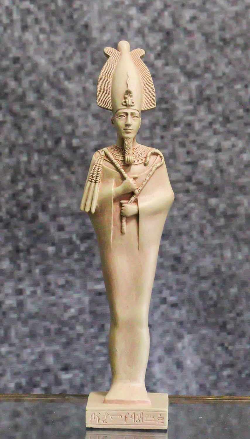 Ebros Gift Classical Egyptian God and Judge of The Dead Osiris Holding Crook and Flail Figurine 8.5" H Gods and Deities of Egypt Decorative Sculpture