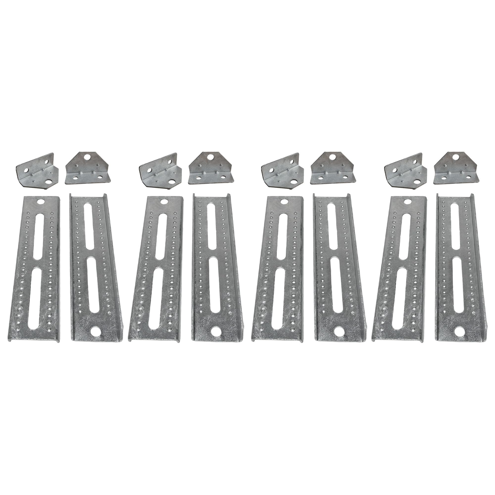 10" Galvanized Swivel and Top Bunk Bolster Bracket for Boat Trailer, Heavy Duty (8 Pack)
