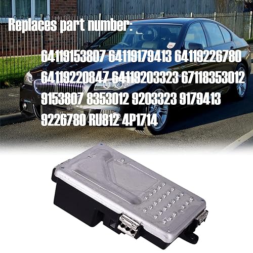 Miniatura 3 de Resistencia del motor del ventilador HVAC para BMW F10 F11 F01 reemplaza 64119226780 9226780