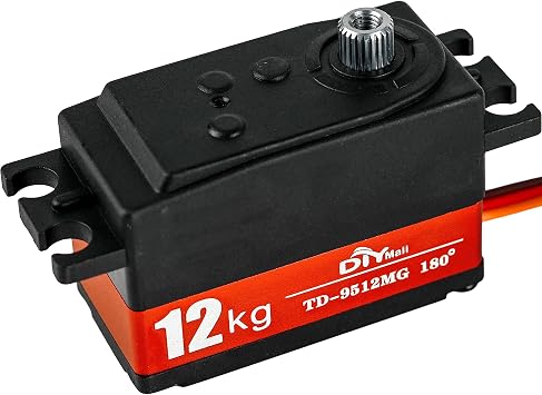 12kg Low Profile Servo 180 TD-9512MG RC Digital Servo Waterproof Full Metal Gear High Speed for 1/8 1/10 RC Car Helicopter Tail Robot Ordinary
