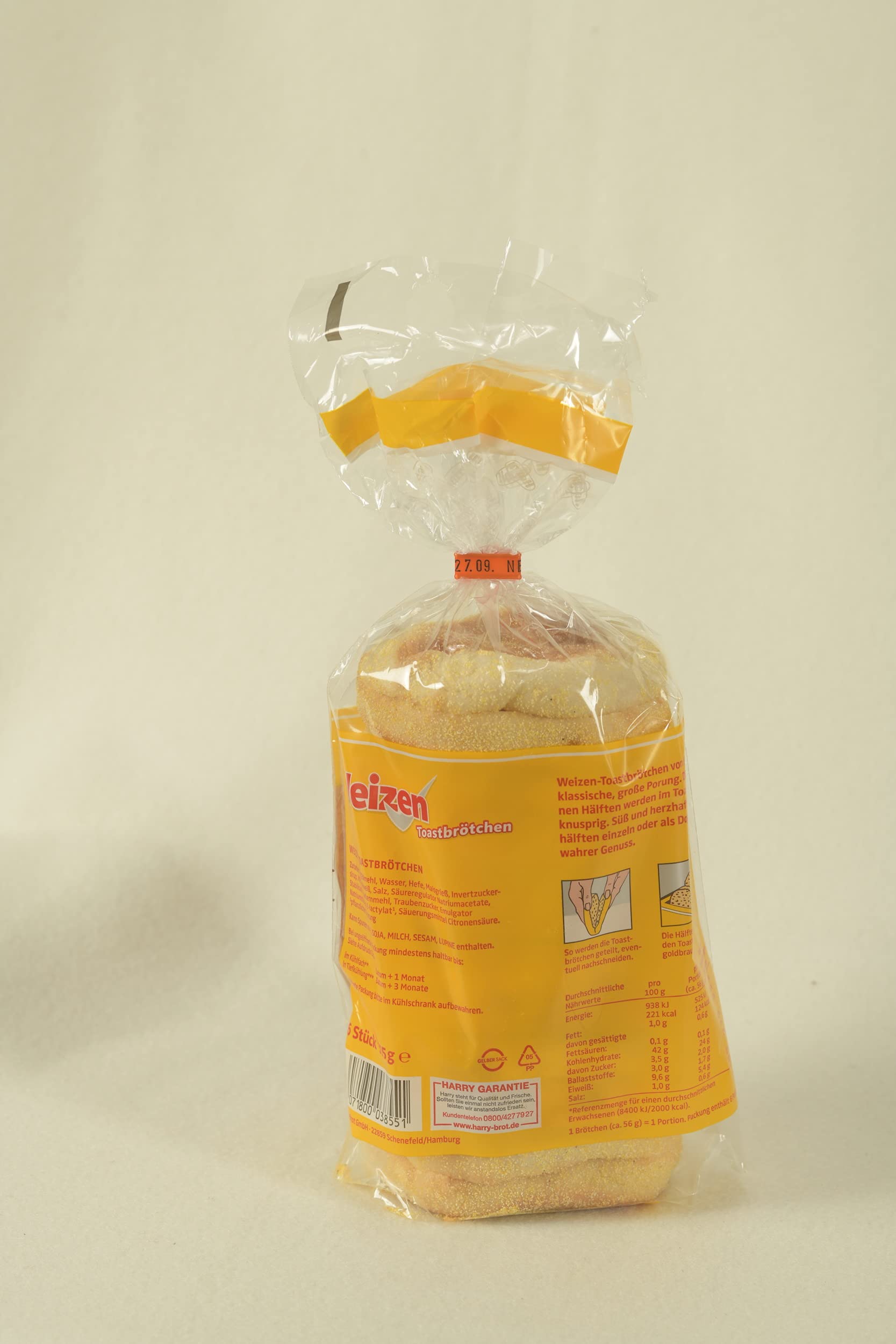 Harry Brot Weizen Toastbrötchen 10 Packungen a 335g