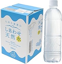 Shiawase Family Life, Shiawase Natural Water, 16.9 fl oz (500 ml) x 24 Bottles, Labelless, Made in Japan, Kyushu, Oita Prefecture, Natural Mineral Water
