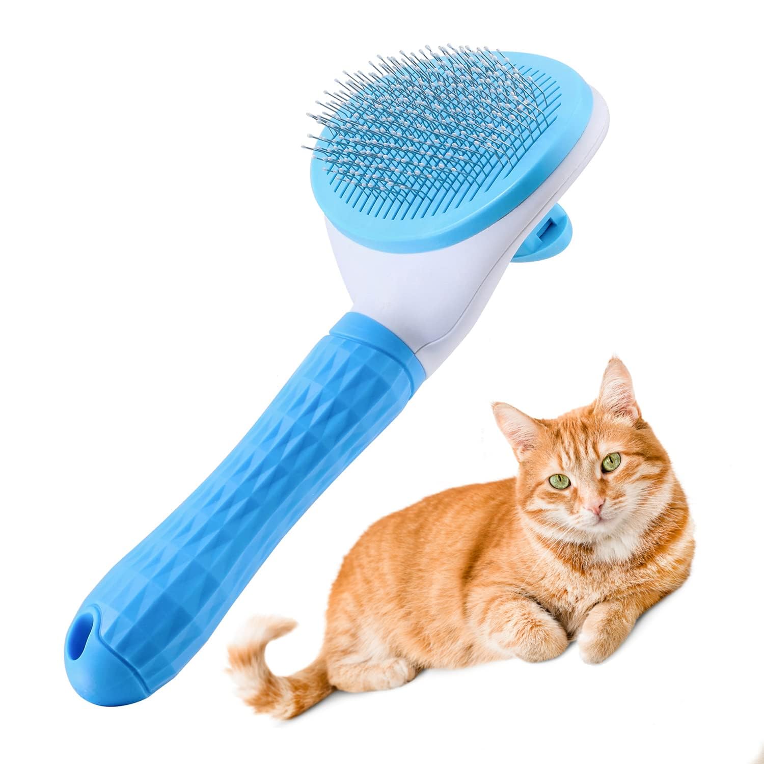 MF Grooming & Cleaning Thin Slicker Brush for Dogs & Cats | Easy to Remove Loose Undercoat, Pet Massaging Tool Suitable for Pets with Long or Short Hair | Pet Massage-Self Cleaning (B0CWXZHPR1) Amazon Price History, Amazon Price Tracker