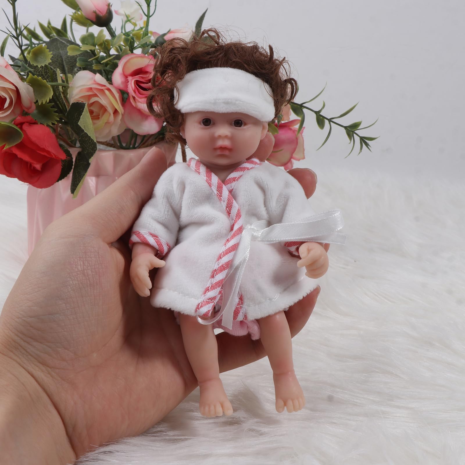 Amazon | 子供のためのリボーンズ女の赤ちゃん人形 6インチ フルボディ