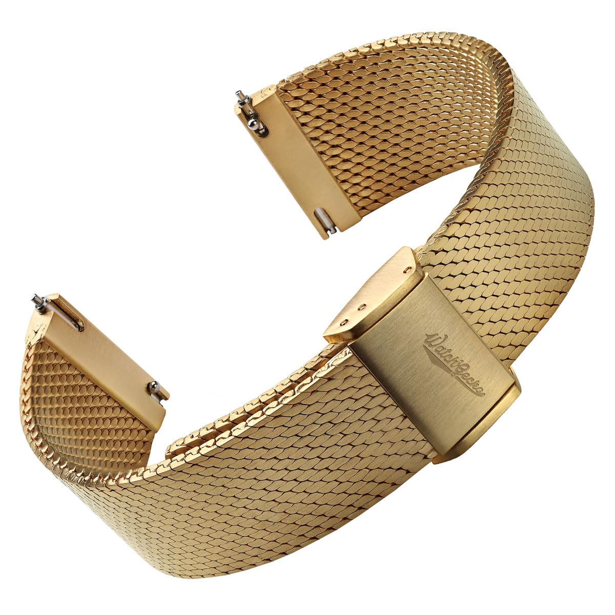 WatchGecko Calibre 1960 Bracelet de montre en maille d'acier ultra plat Inspiration vintage