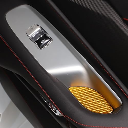 Miniatura 10 de Pegatinas de fibra de carbono para puerta de almacenamiento para Chevrolet Corvette C8 Z06 2020-2024 Accesorios (fibra de carbono)