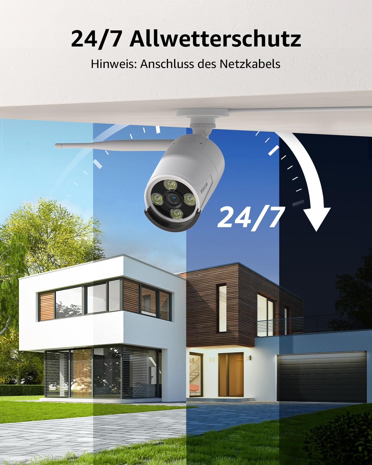ANNKE 2K WLAN Überwachungskamera Set Aussen, 4X 3MP WiFi Kamera, 16CH 4K NVR mit 1TB HDD, Vollmetallmaterial, 5GHz/2,4GHz Wi-Fi, Farbnachtsicht, Personenerkennung, 2-Wege-Audio, 24/7 Aufzeichnun, IP67