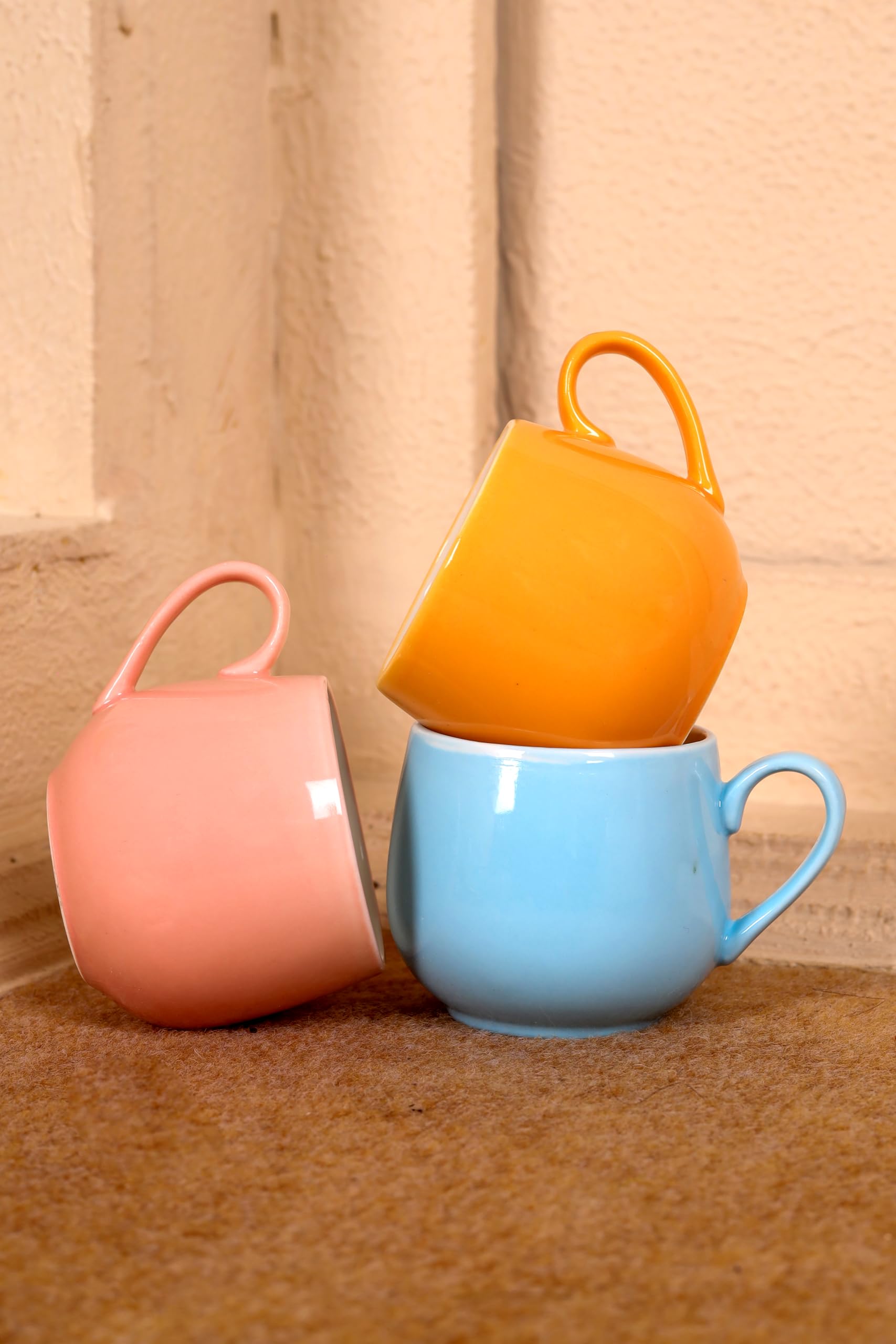 Saaikee Tea Coffee Cups Set of 6, Bone China Printed Multicolor Tea Cup Set of 6 | Stylish Tea & Coffee Cup Set for Kitchen & Dining Table (160 ML) 4
