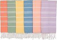Vista 116 de Oversized Turkish Beach Towel 38’’x71’’ - Set of 2 100% Turkish Cotton Lightweight Sand Free Quick Dry Pool Towels Extra Large Bath Towels for