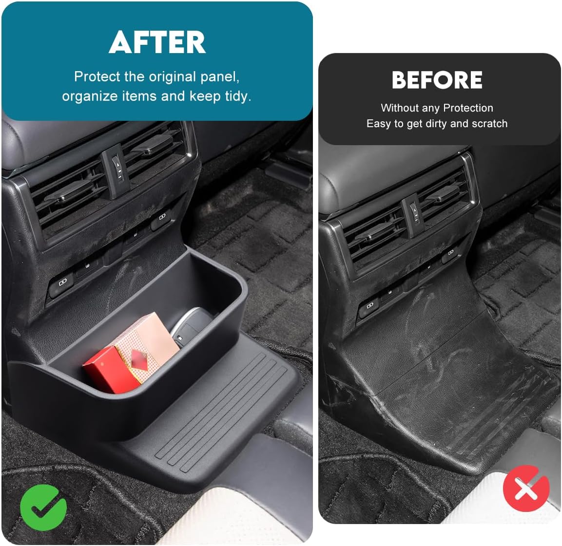 INTGET Rear Center Console Air Vent Cover for 2024 2025 2026 Lexus GX 550 Accessories ABS AC Outlet Protector for 2024 2025 2026 Lexus GX550 Accessories Luxury Plus/Overtrail/Premium image 2