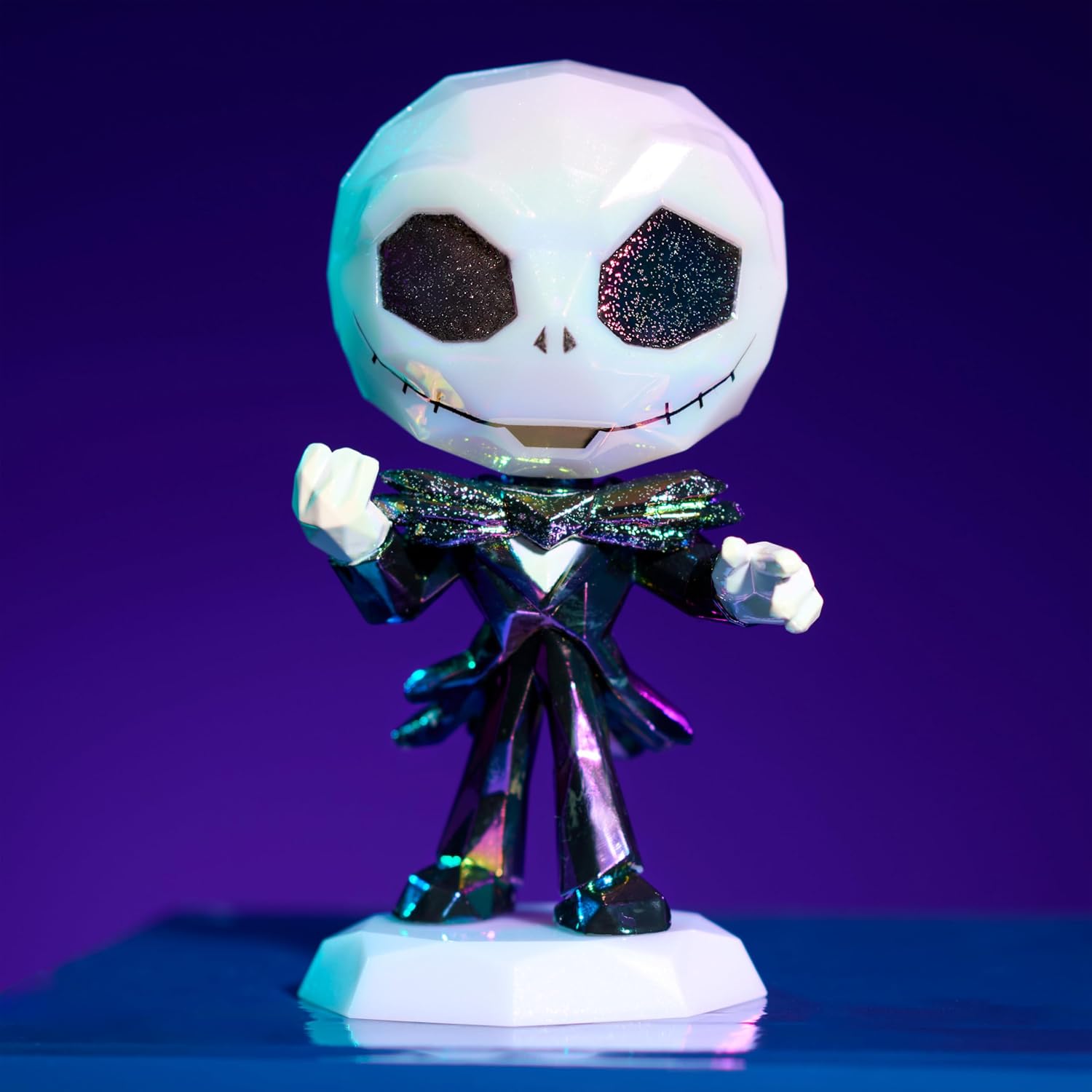 Disney Tim Burton's The Nightmare Before Christmas 5-inch Collectible Jack Skellington Bobblehead Figure with Sparkle Finish, Toy for Fans, Girls, Boys, Kids Ages 3 and Up by Just Play
