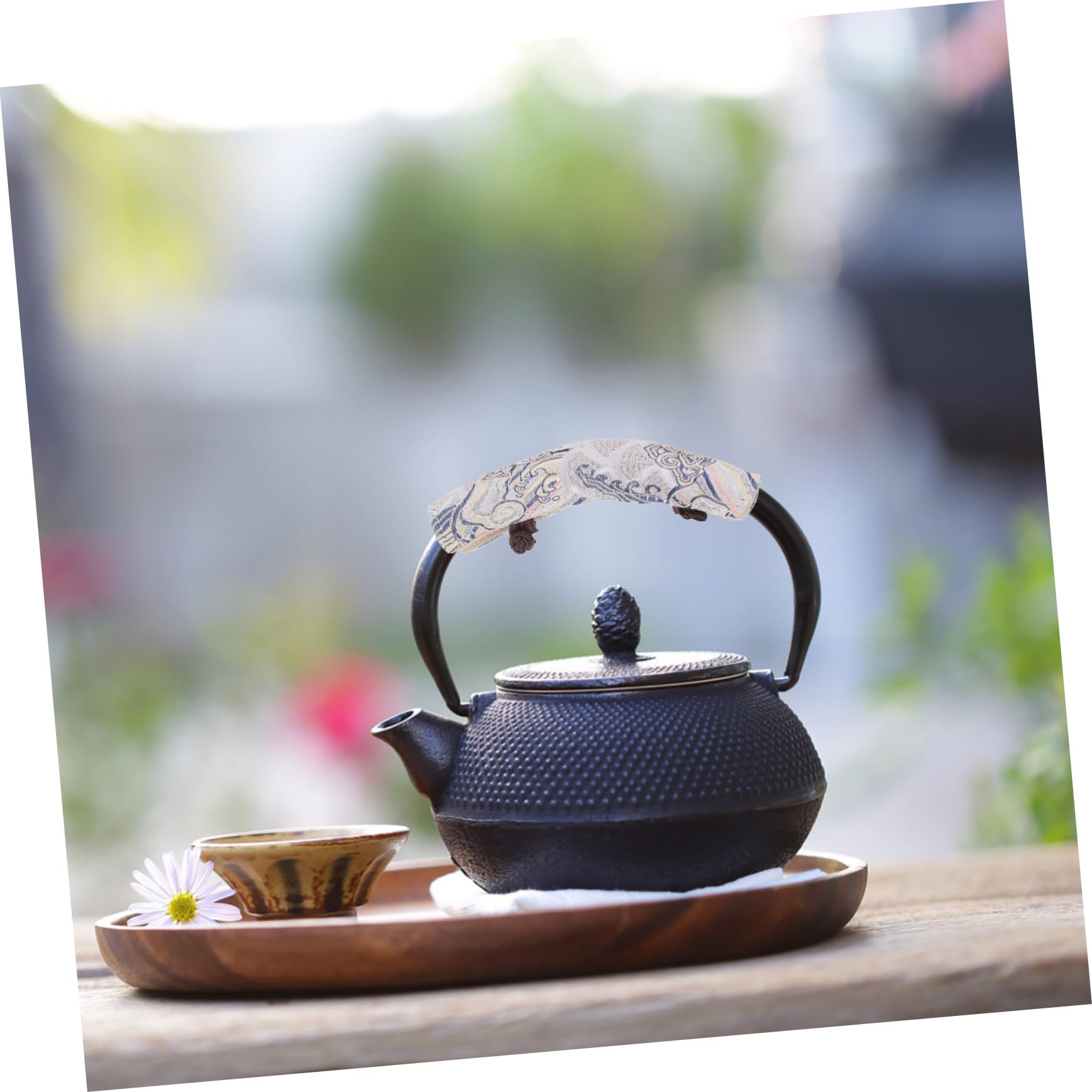Hemobllo de Fundas de Tela para Cocina y Diseño Antideslizante 2 Piezas Aislamiento Térmico para Asas de Tetera y Preparación de Té