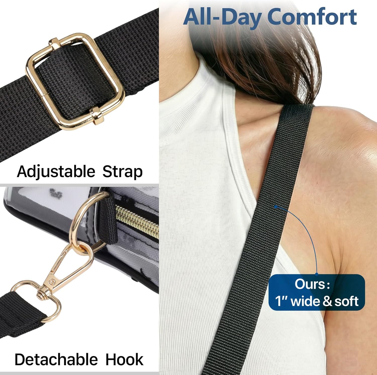 PACKISM Clear Bag for Stadium Events - Clear Purses for Women Stadium Crossbody Concert Bag for Game Day, Sports, Festival - Image 6