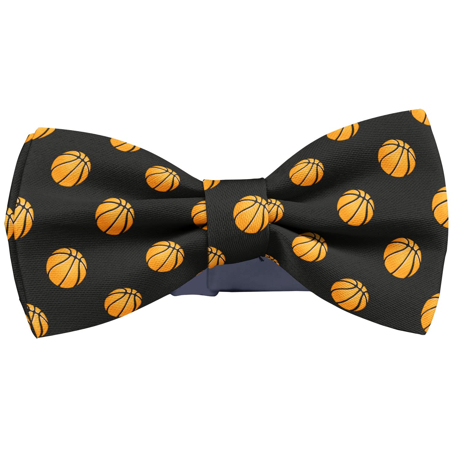 KAWAMOUSE Adjustable Pre-tied bow tie for Men (Universal Basketballs Pattern) Elegant Cute Bowties for Dogs Cats Pets