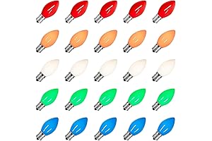 Ceramic Vintage Multicolor C7 Christmas Lights