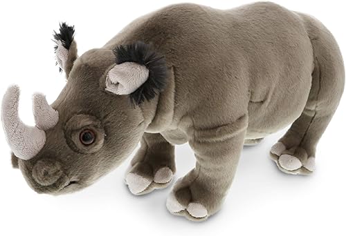 DolliBu ColecciÃ³n de felpa suave de animales de peluche salvajes, animales de rinoceronte de Storytime Buddy para niÃ±os, animales de peluche de
