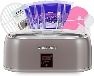 Whostomy Paraffin Wax Machine for Hands and Feet, Paraffin Wax Warmer Moisturizing Kit 4000ml Wax Bath with Auto Timer, 6-Pack Wax Refills for Manicure Pedicure Home Spa