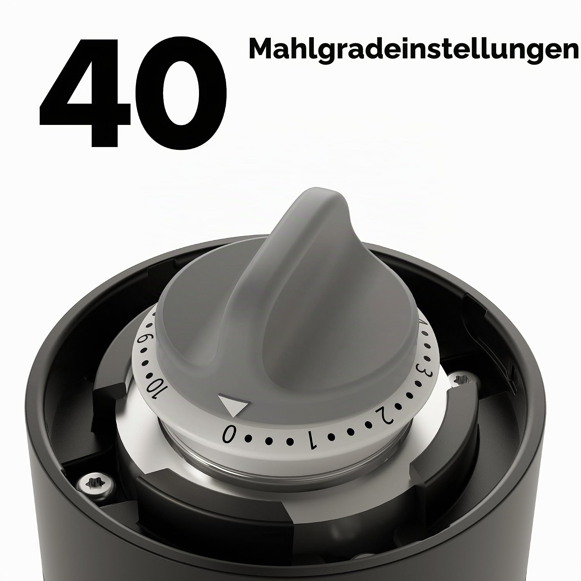 OXO Brew Manuelle Kaffeemühle – konisches Edelstahl-Mahlwerk, 40 Mahleinstellungen, kompakt und tragbar, bequemer Griff, leicht befüllbarer Trichter