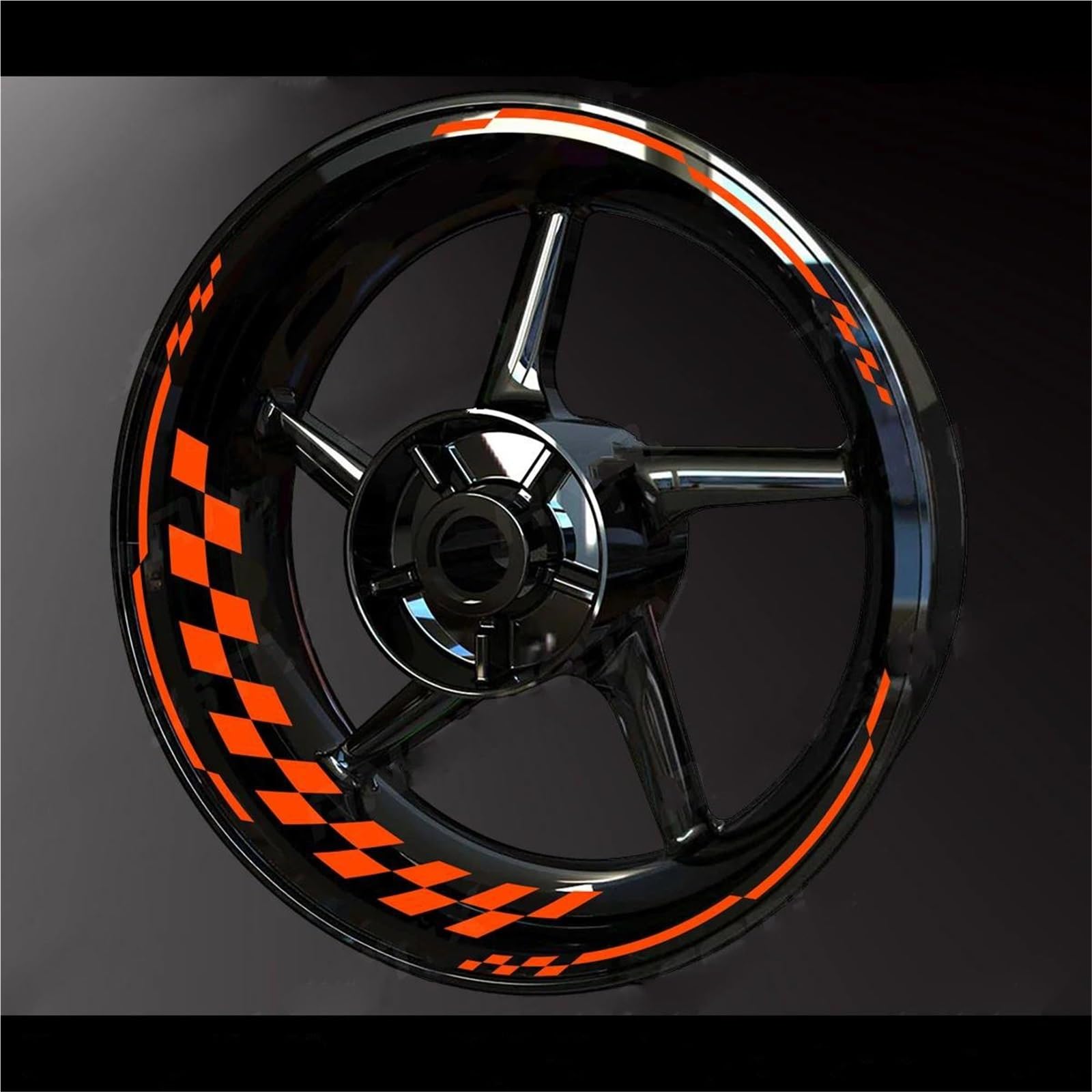 Motorcycle Wheel Stickers for Kawasaki for Ninja ZX-4R ZX-4RR ZX-6R ZX-10R ZX-14R Full Year Reflective Motorcycle Wheel Stickers Hub Decal Rim Stripe(011,17 17 inches)
