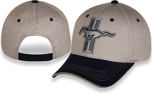 Ford Mustang Baseball Cap for Men - Logo Car Racing Hat Blue Gray