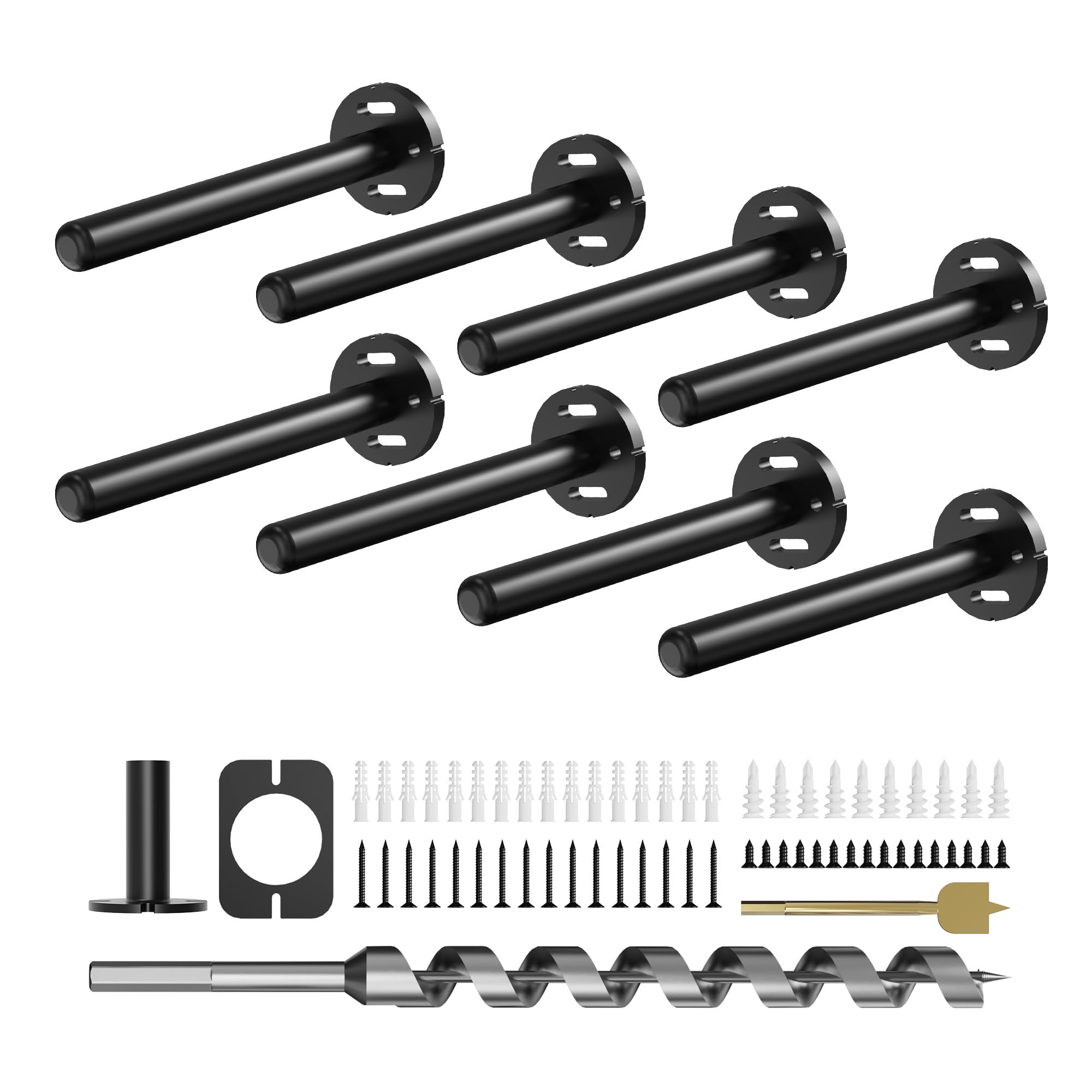 6pcs Wall Shelf Brackets Heavy Duty Floating Shelf Bracket Hidden,Invisible Black Shelving Brackets Decorative Floating Shelf Hardware Heavy Duty,Metal Shelf Support Bracket (6 inch-6pcs) — Amazon image 17