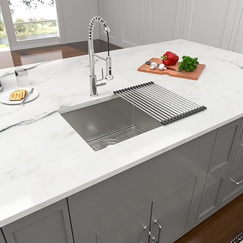 Miniatura 3 de LORDEAR - Fregadero de cocina de acero inoxidable para montaje debajo de la cubierta.