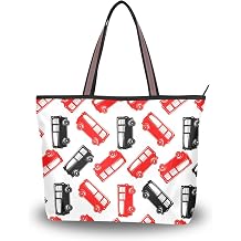 Women Tote Bags Car Red Black Top Handle Satchel Handbags Shoulder Bag for Shopping 2301660