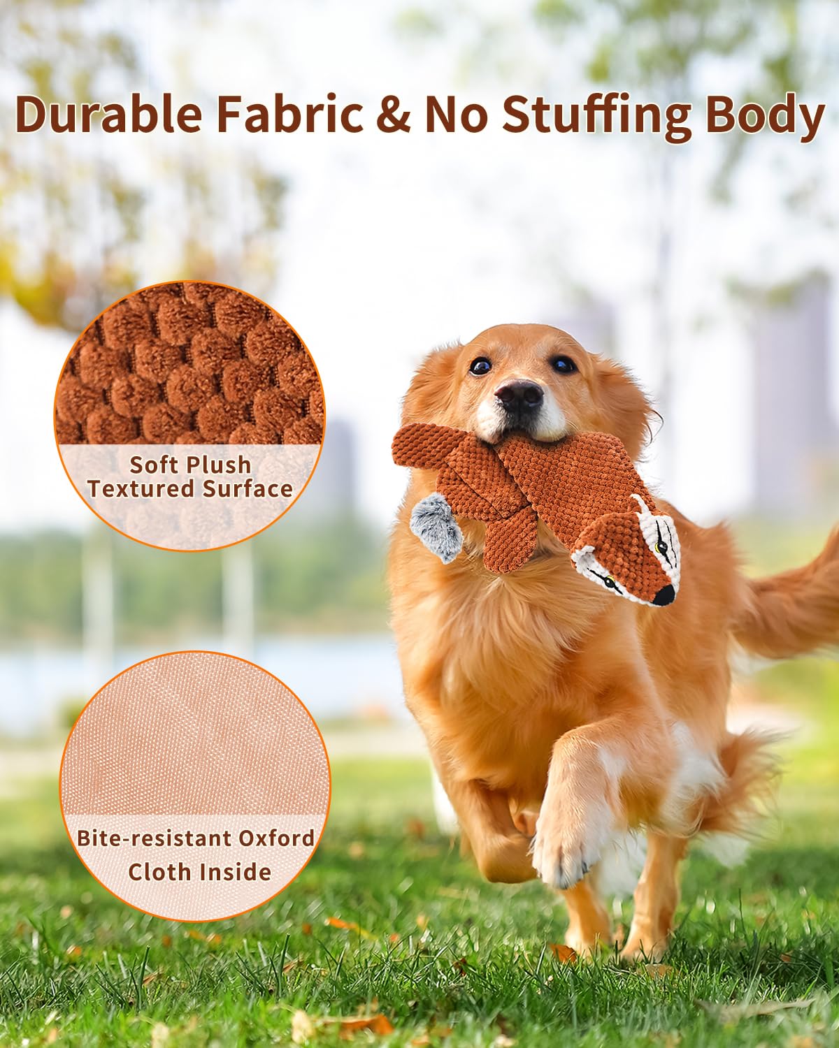 Juguetes para perros, juguete de peluche chirriante sin relleno para perros pequeños, medianos y grandes, botella de agua interactiva para dentición para cachorros, juguete masticable para