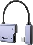 BENFEI USB C to Audio Jack Adapter with 60W Fast Charging, USB-C to 3.5mm Female Headphone Compatible with iPhone 15 Pro Max/15 Pro/15, Samsung Galaxy S24/S23/S22/S21 Ultra, iPad Pro, Pixel 8 Grey