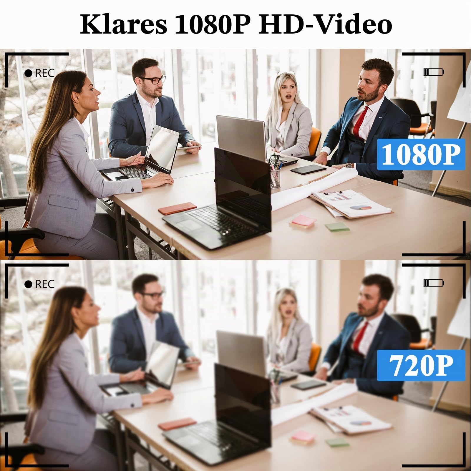 128GB Mini Versteckter Kamera Stift, 1080P FHD Nanny Cam mit 300 Min Lange Akkulaufzeit, Ein-Knopf-Betrieb, Metallkörper Mikro-Sicherheitskamera für Home Office (128GB)