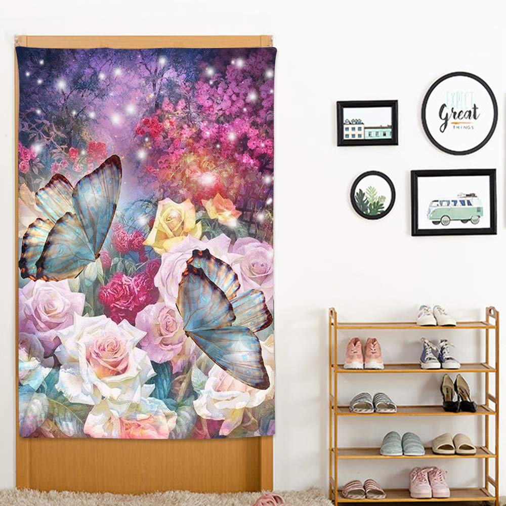 バタフライのタペストリー Amazon.com: Geetery Vintage Butterfly Vertical Tapestry Wall