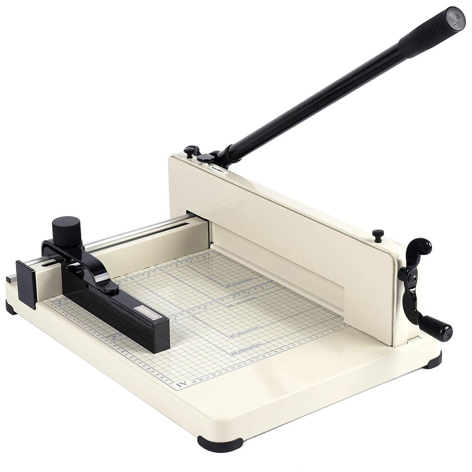 MYUYEE Heavy Duty Paper Cutter, Max Cutting 400 Sheets, Guillotine Trimmer with 12" Blade for Cutting Photos, Cardstock, Leather, Soft PVC, Stack Paper (size_name A4)