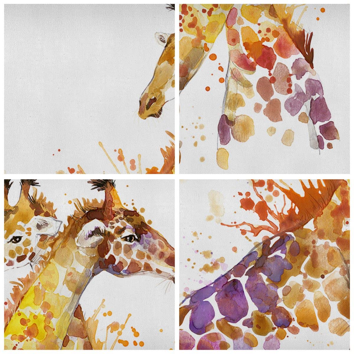 Cuadro sobre Lienzo 70x50cm Moderno Horizontal Infantil Animales - 2883