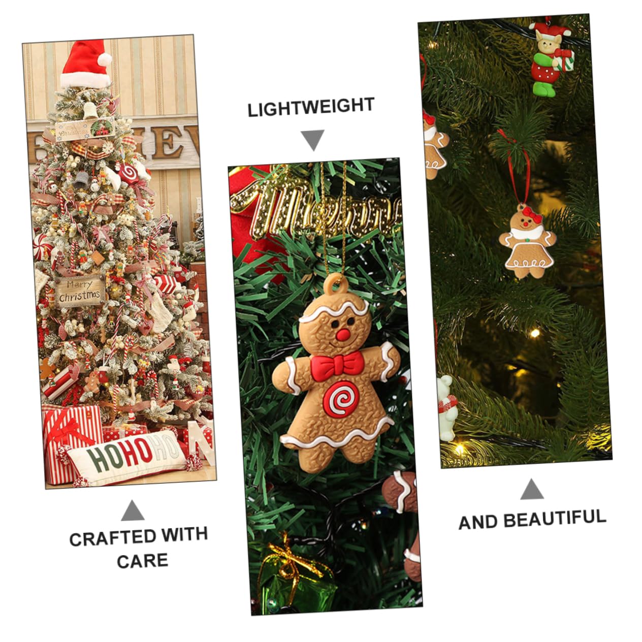 Ciieeo 3 Set Di Ornamenti A Forma Di Omino Di Pan Di Decorazioni Natalizie Da Appendere Decorazioni Per L'albero Di Natale 12 Pezzi * 3
