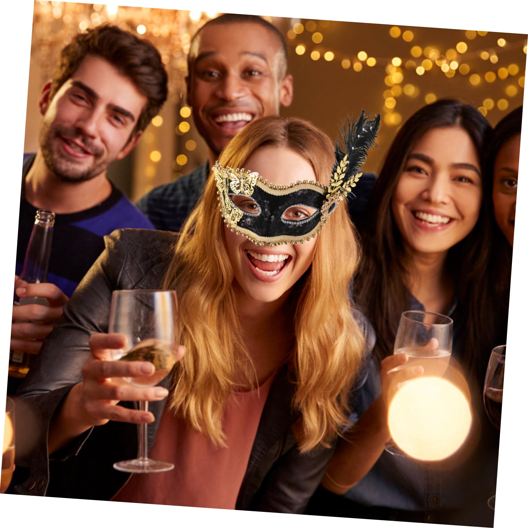 VALICLUD 2piezas Veneciana Vintage Detalles De y Brillantes Para Fiestas De Carnaval Bailes De y Eventos Temáticos Para Mujeres