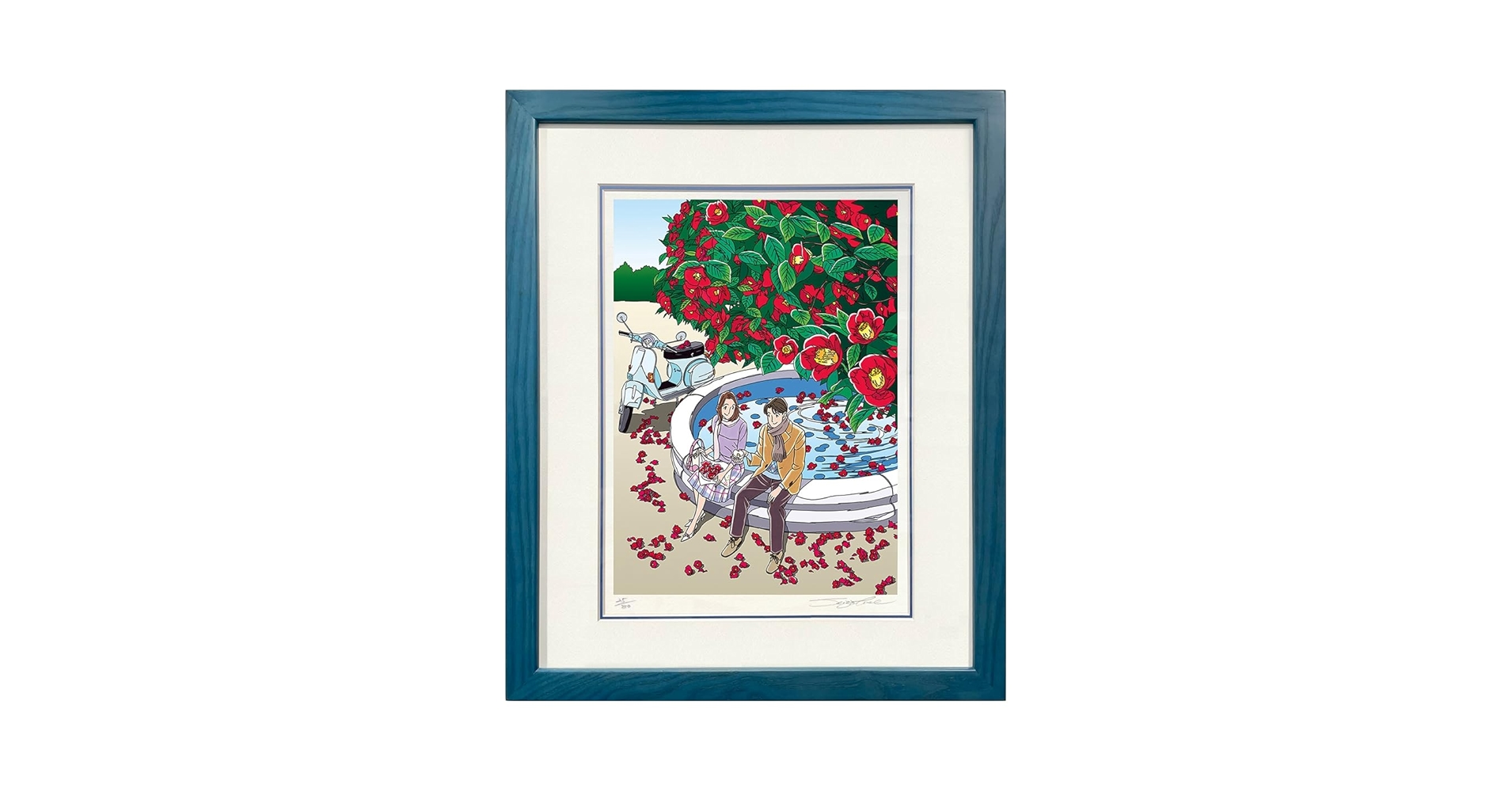 Amazon | わたせせいぞう 版画（シルクスクリーン）「カメリアの