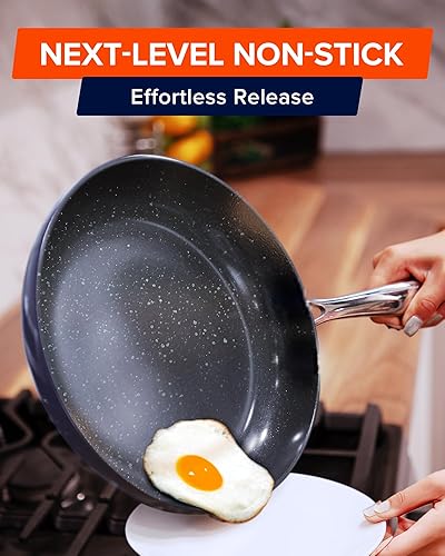 Miniatura 3 de Nuwave Lux - Colección de utensilios de cocina prémium de 13 piezas, cerámica azul Duralon Healthy G10 antiadherente, ultra duradero, sin PFAS,