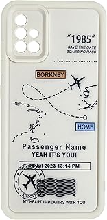 جراب حماية من السيليكون والبولي يوريثين المقاوم للحرارة مع واقي للكاميرا مزين بطباعة مبهجة ثلاثية الأبعاد لموبايل سامسونج جالاكسي A51 شبكة الجيل الرابع 4G(للسفر)