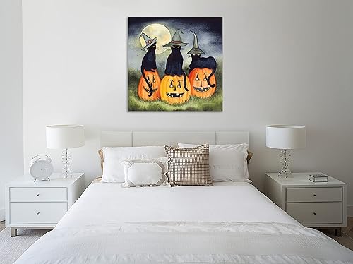 Miniatura 2 de Jaxson Rea "Haunting Halloween Night II No Border Gallery Wrapped Canvas by Kathleen Parr McKenna, 12" x 12"