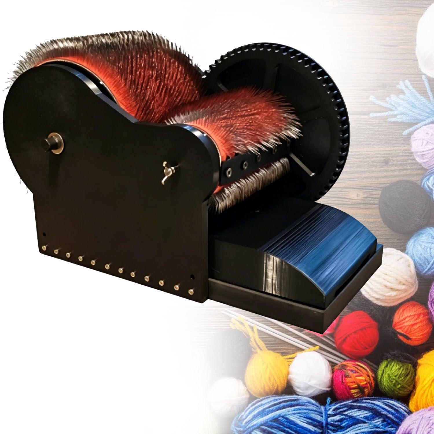 CelyToe Wool Drum Carder,Fiber Blending Machine, 50W Power Fast Finishing Performance Widely Used In Roving Making Fiber Mixing And Multiple Handicraft Creation Scenarios