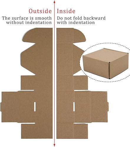 Miniatura 57 de Paquete de 50 cajas de envío pequeñas de 6 x 4 x 1 pulgadas, cajas de cartón corrugado blanco, caja de embalaje de correo móvil Blanco,Negro -,Marrón