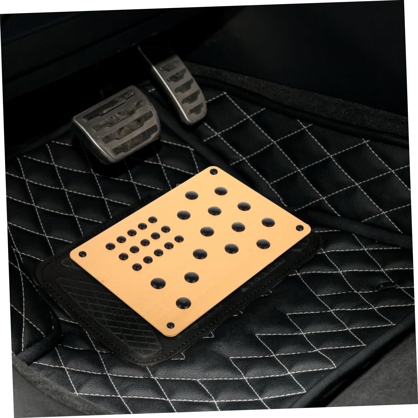 Unomor Cars Floor Mats Fit Foot Pedal Protector Liners for Van SUV Truck Easy Installation Aluminum Alloy Decorative — view 3