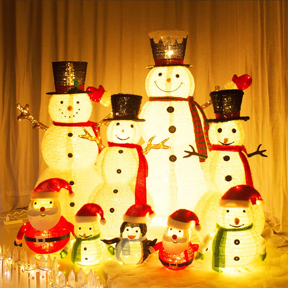 【新品】クリスマス　LED サンタ　雪だるま Amazon.co.jp: VeroMan クリスマス LEDライト 雪だるま サンタ 光る