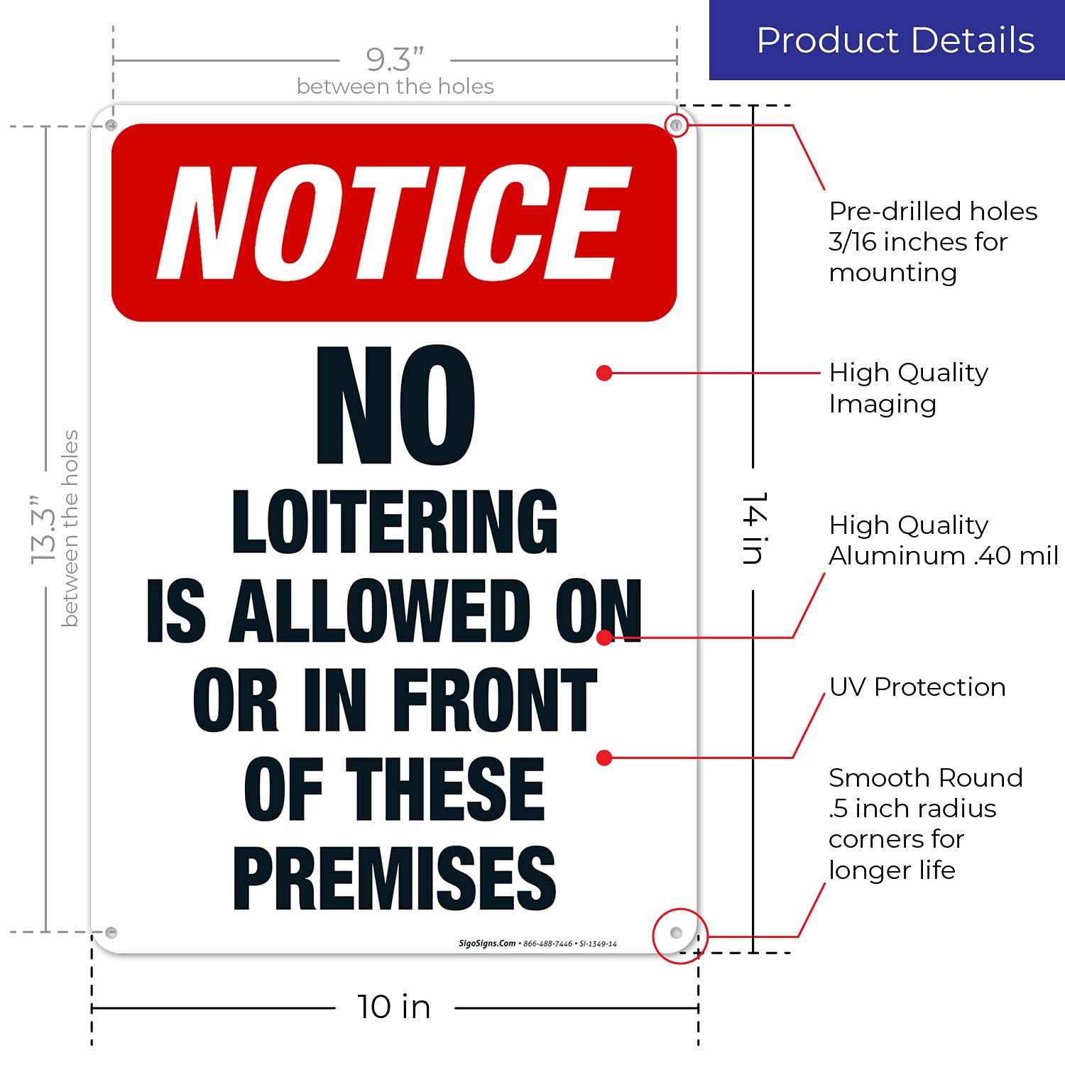Amazon.com: Sigo Signs: No Loitering Signs