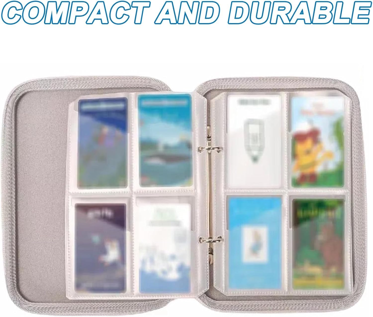 Noaya Card Case Card Holder, 80 Pockets Card Binder Folder with Zipper - Image 3