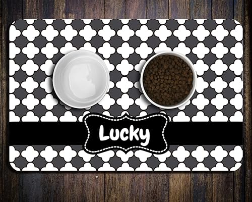 Miniatura 9 de Tapete personalizado de comida para perros y gatos, tapete antideslizante de poliuretano en la parte inferior, tapete para comida y agua, tapete