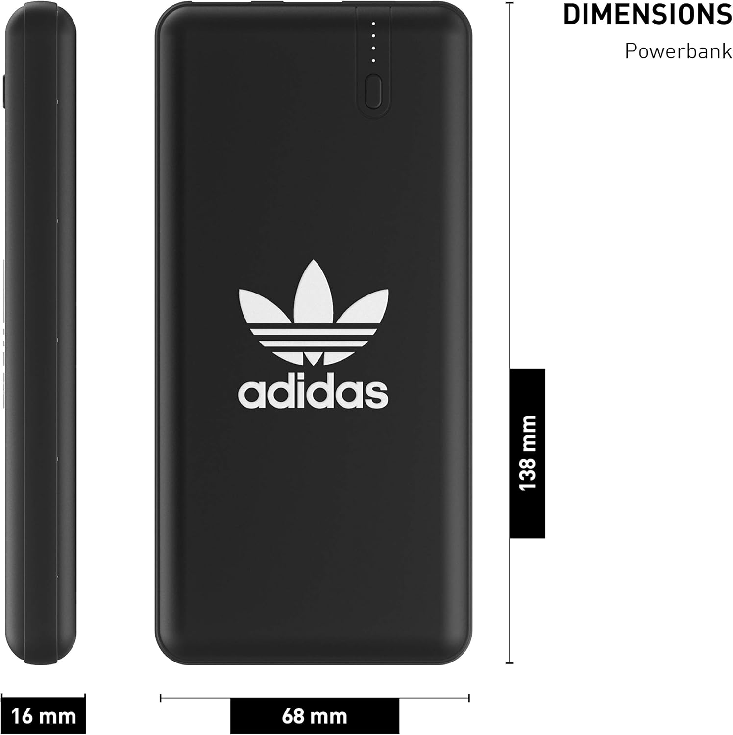 Amazon アディダス オリジナルス モバイルバッテリー 大容量 8 000mah パワーバンク Type C 急速充電 2台同時充電可 軽量 持ち運び 充電器 スマホ Iphone Ipad Android対応 ブラック Adidas Or Powerbank Ss Black モバイルバッテリー 通販