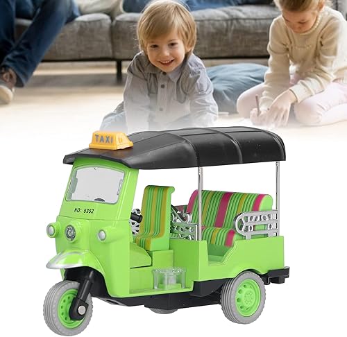 Miniatura 2 de RiToEasysports Triciclo de juguete, tire hacia atrás Triciclo tailandés Simulación Aleación Tuk Tuk Modelo de coche de juguete para niños Vehículo