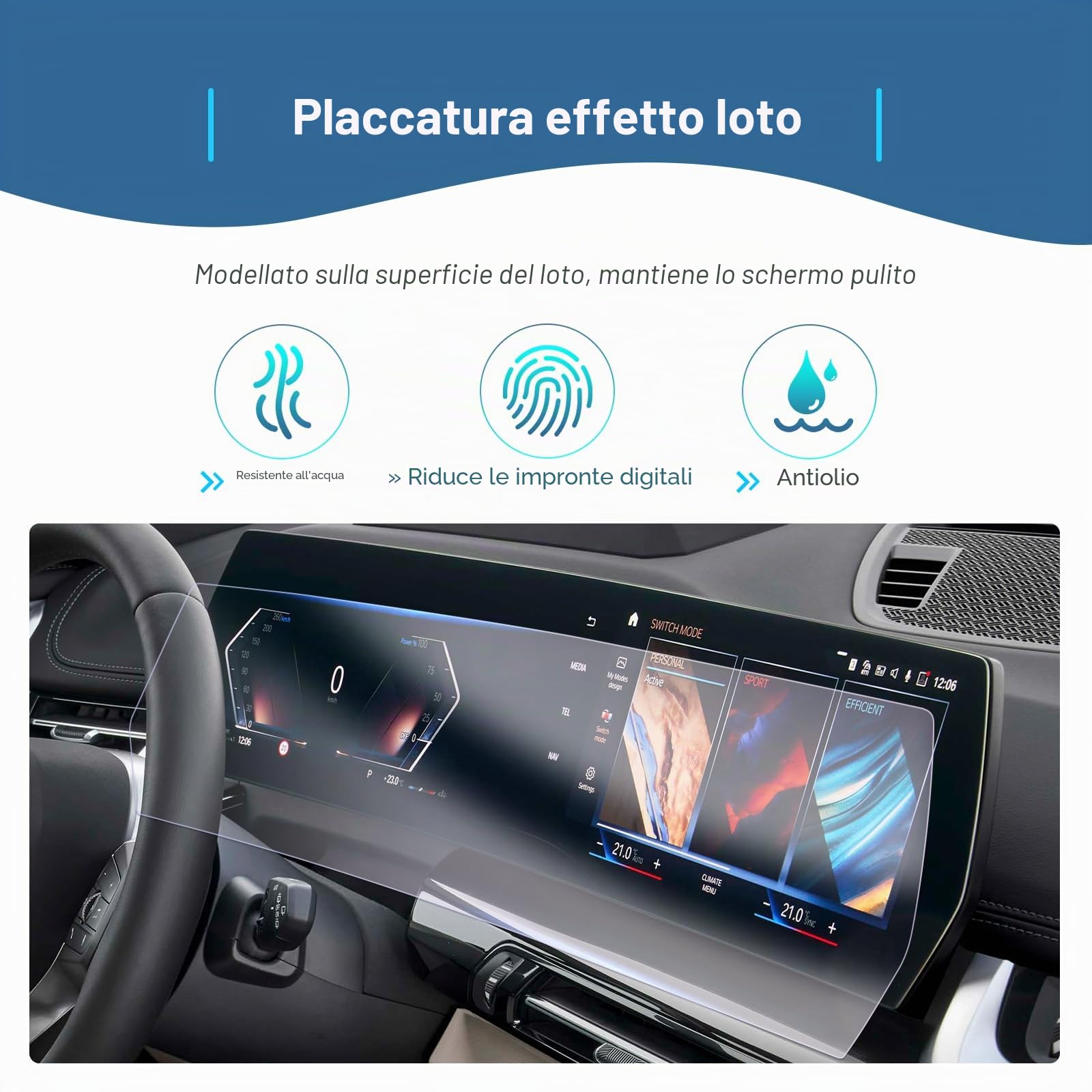 GAFAT [Nuovo 2025] Compatibile con BMW Serie 1 F70 / Serie 2 F74 2025 2026 Pellicola Protettiva, 10,7" Navigation + 10,25" Cockpit Pellicola Nano, Accessorio Serie 1 F70, 6H Antigraffio (2 Pezzi)